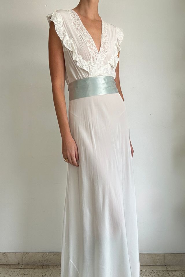 1930's Bridal White Slip Dress Selected By Eveliina Vintage #1