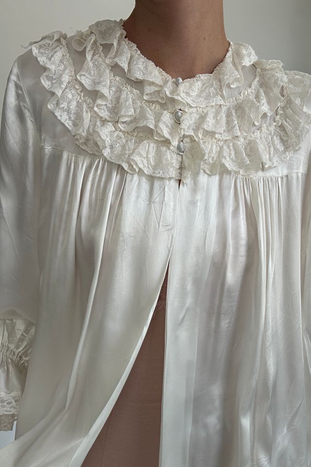 1940's Bridal White Robe Selected By Eveliina Vintage #3