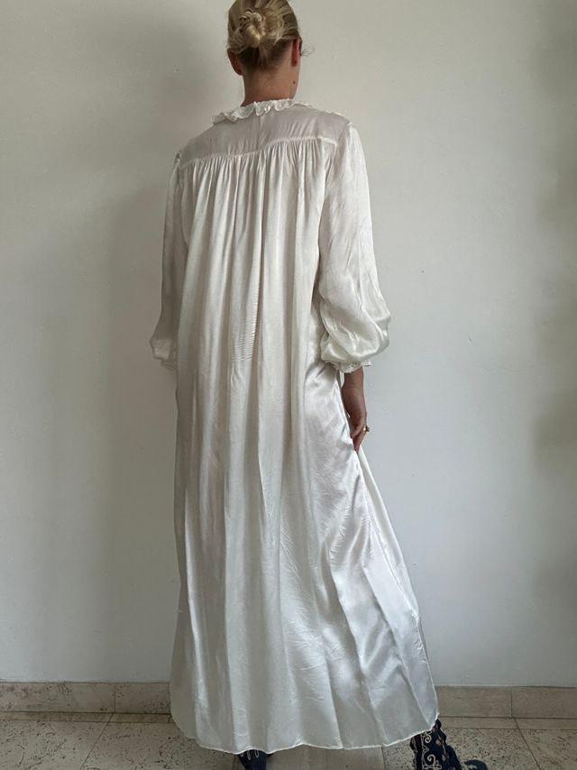 1940's Bridal White Robe Selected By Eveliina Vintage #4