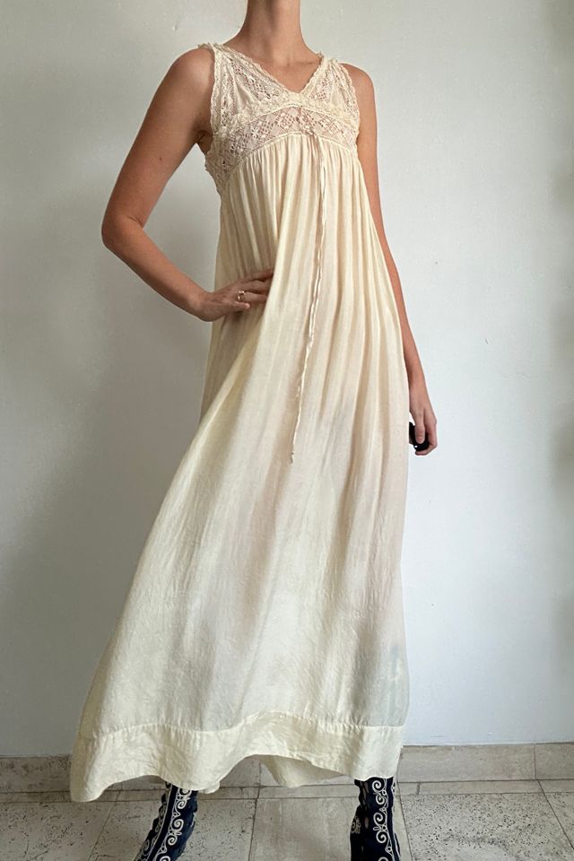 Antique Edwardian Off White Silk Dress Selected by Eveliina Vintage #1