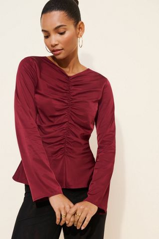 Third Form Allure Gathered Long Sleeve Top
