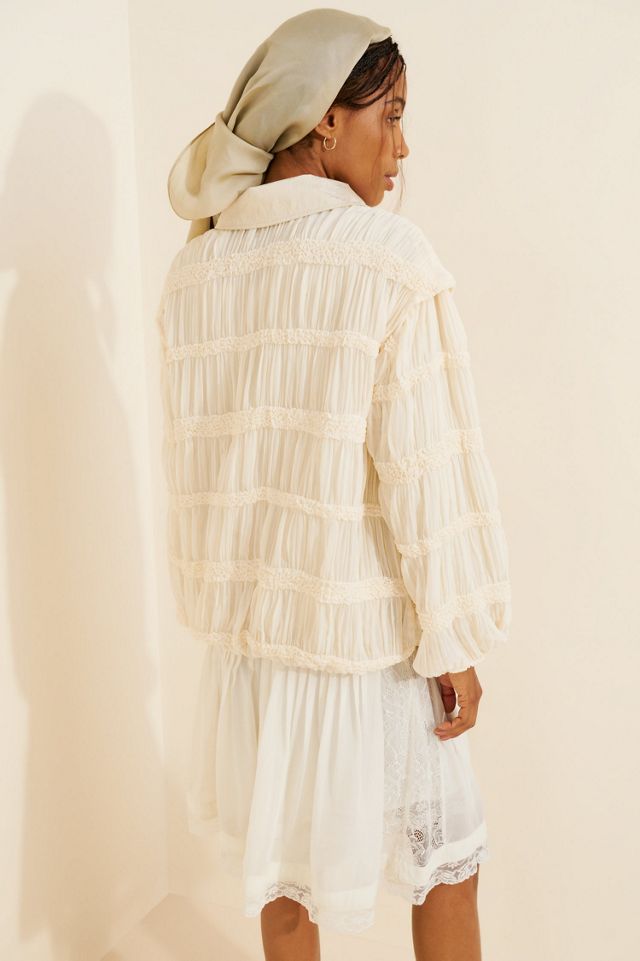 Laagam Kiara Ecru Bomber Jacket #1