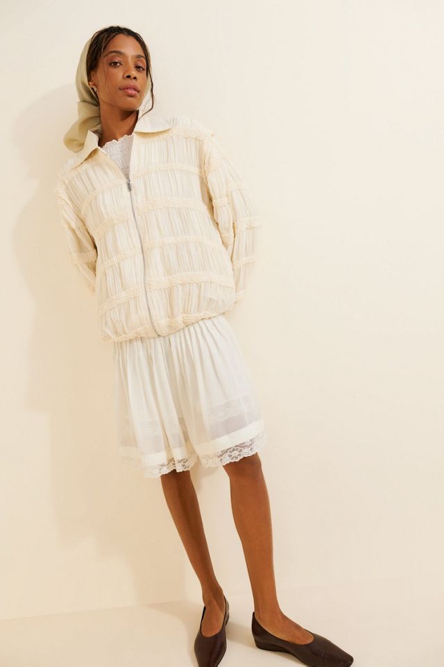 Laagam Kiara Ecru Bomber Jacket #3