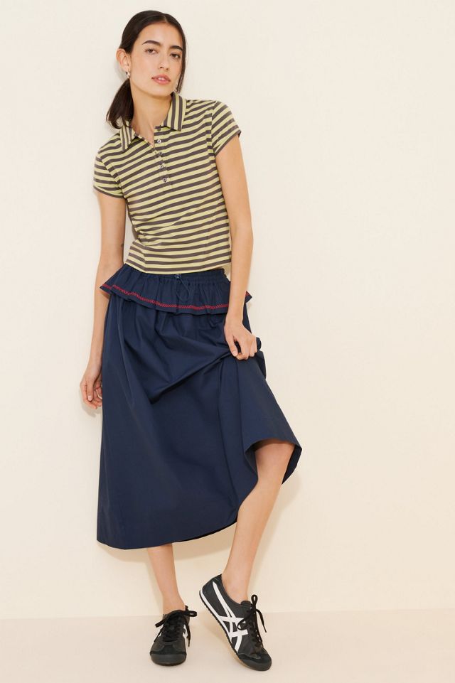 Find Me Now Striped Crop Polo Tee #3