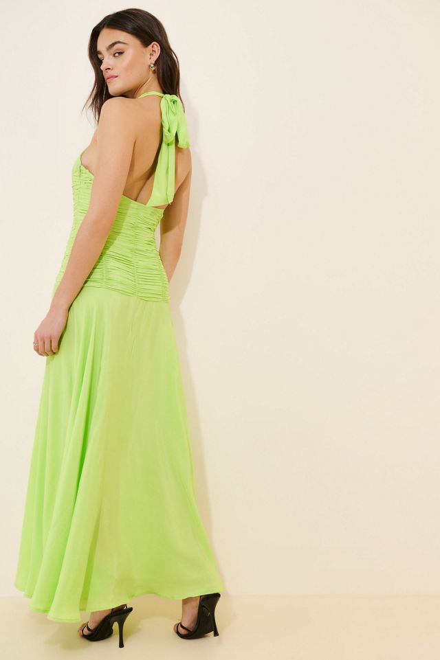 Guapa Ruched Halter Maxi Dress #1