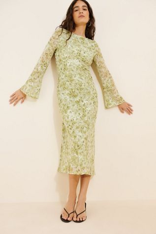 Rare London Bias Cut Cowl Back Maxi Dress