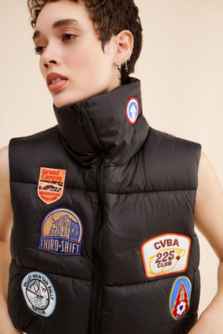 Riley Vintage Patch Puffer Vest