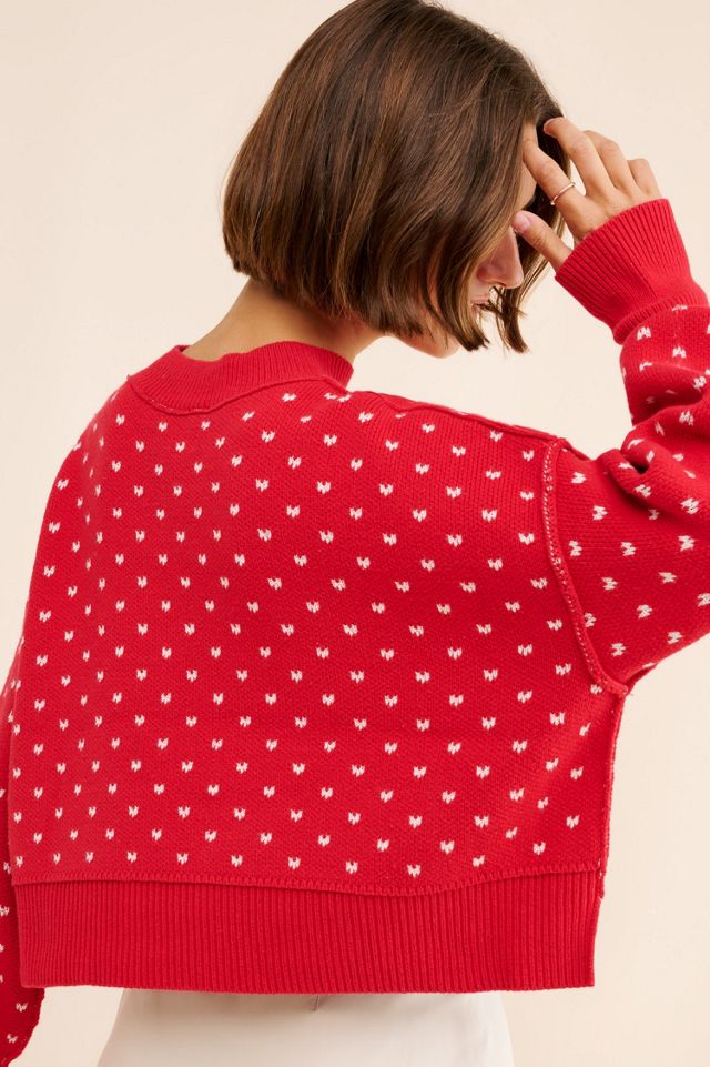 Easy Street Patterned Crop Sweater #1