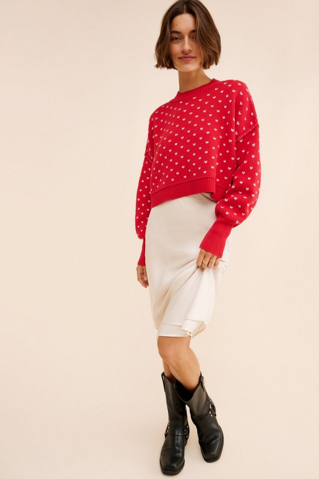 Easy Street Patterned Crop Sweater #2