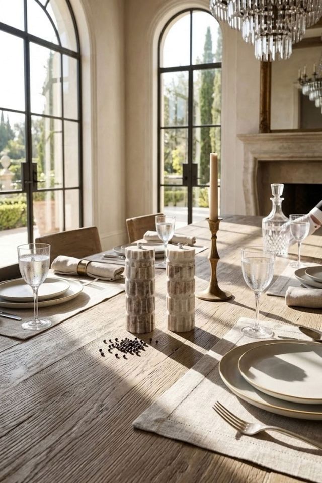 GAURI KOHLI Beatrix Marble Salt & Pepper Set #2