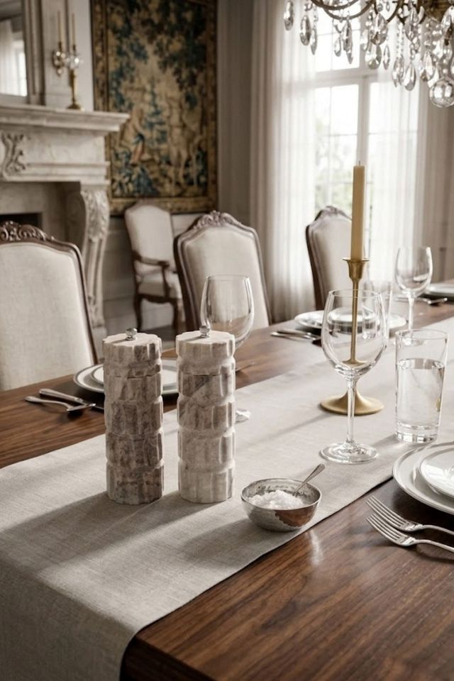 GAURI KOHLI Beatrix Marble Salt & Pepper Set #3