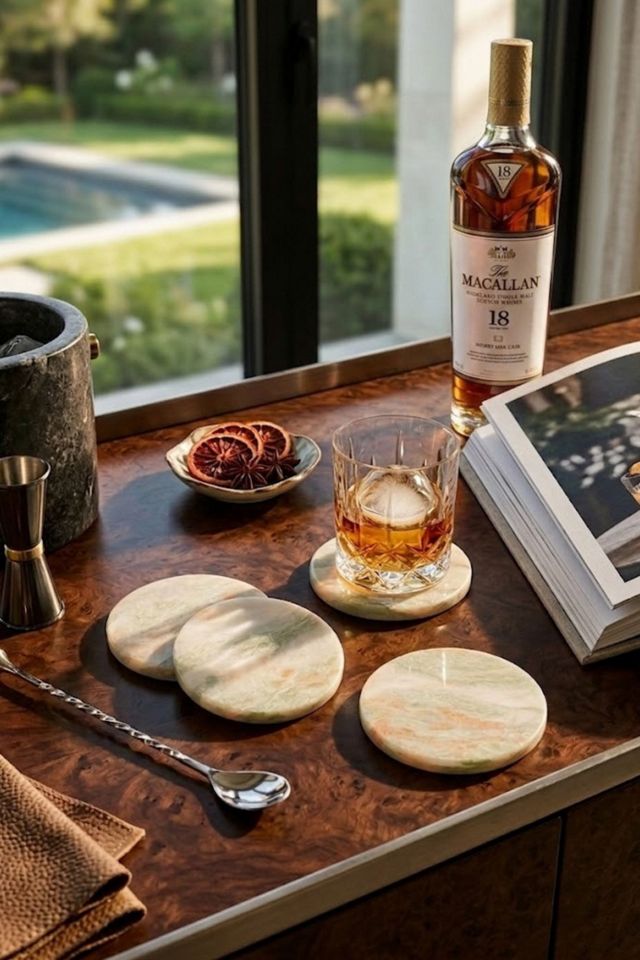 GAURI KOHLI Moonlight Onyx Coasters #3
