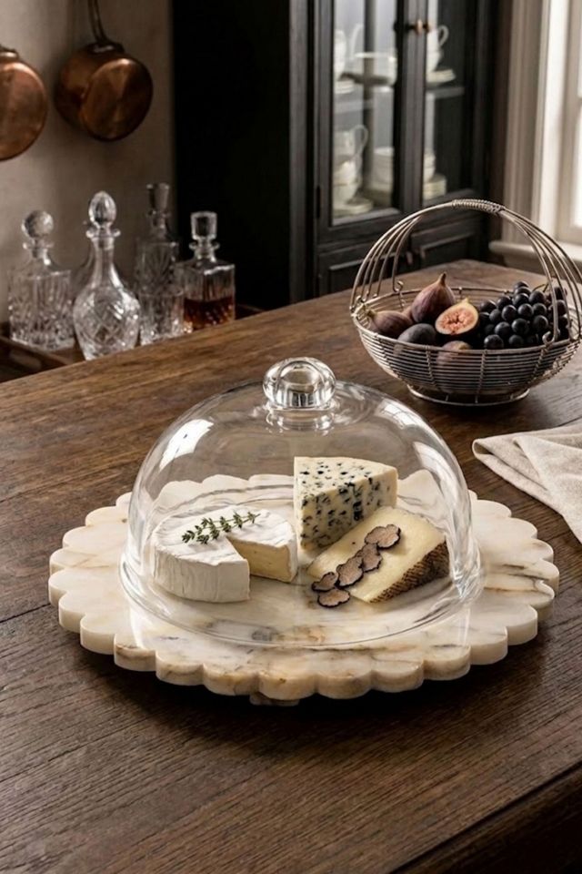 GAURI KOHLI Kismet Marble Cloche Board #1