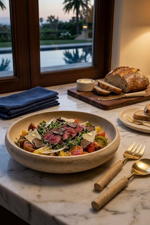 GAURI KOHLI Florence Salad Bowl and Servers #2