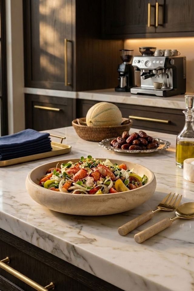 GAURI KOHLI Florence Salad Bowl and Servers #4