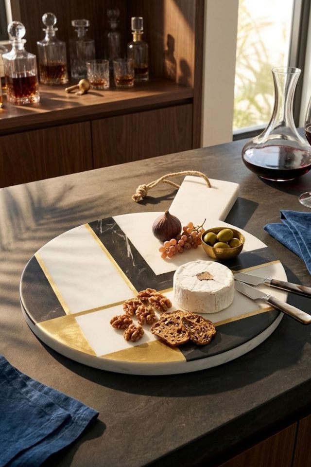 GAURI KOHLI Campania Marble Cheese Board #3