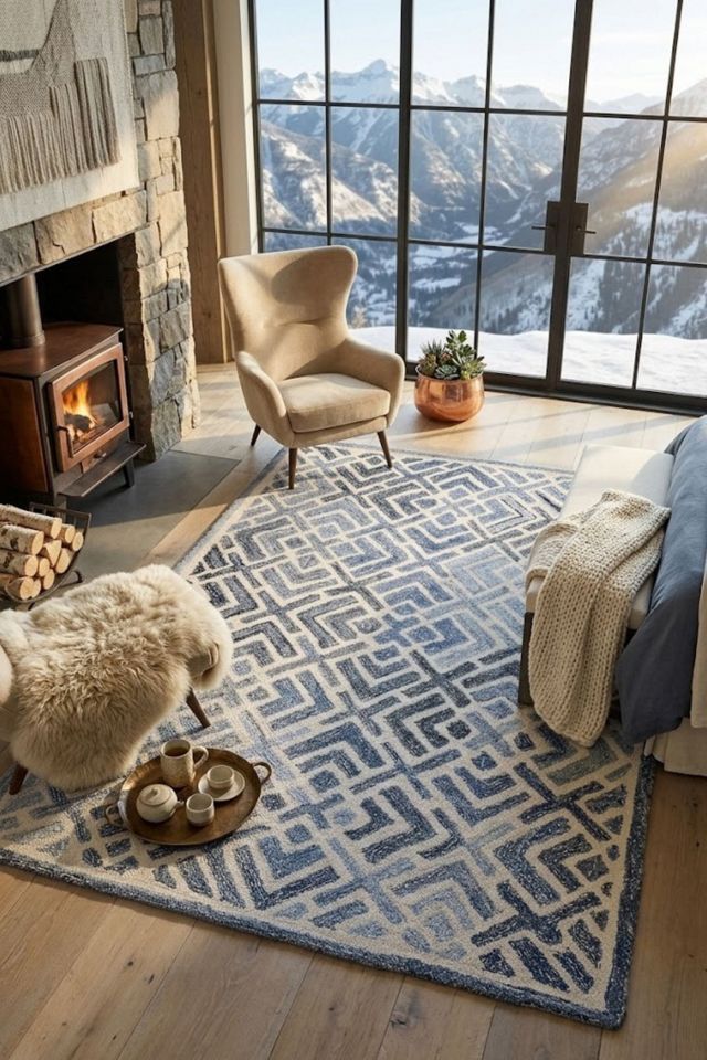 GAURI KOHLI Santorini Wool & Denim Rug #1