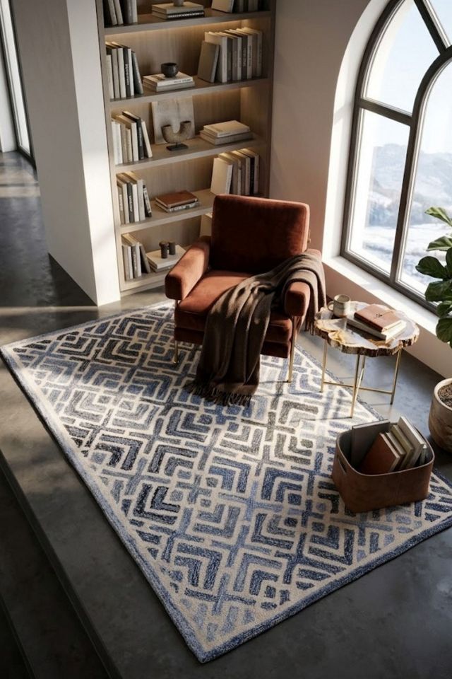 GAURI KOHLI Santorini Wool & Denim Rug #2