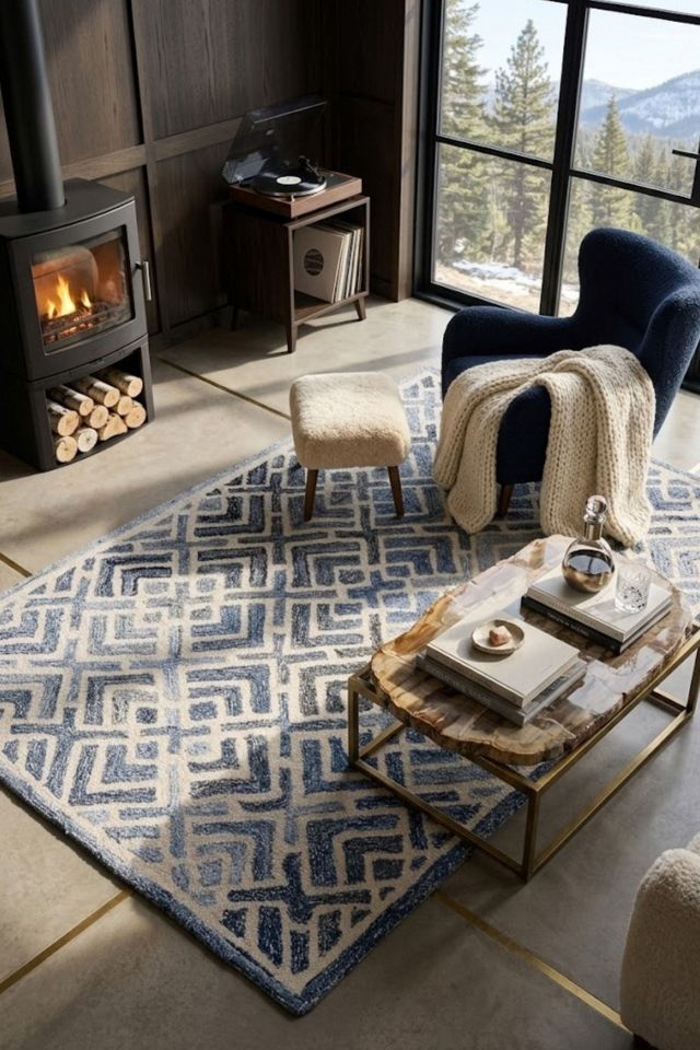 GAURI KOHLI Santorini Wool & Denim Rug #3