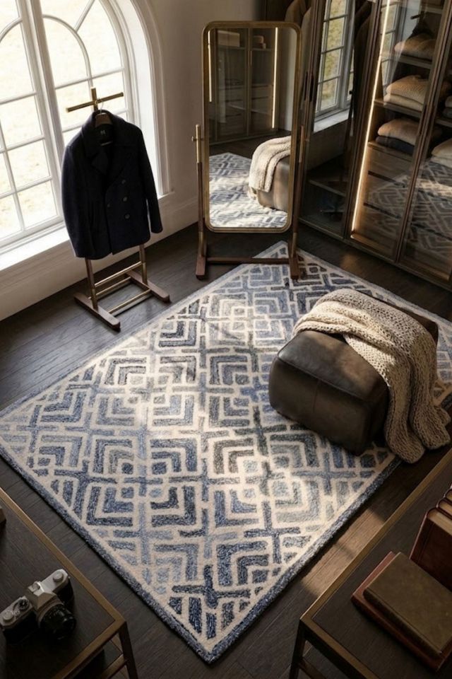 GAURI KOHLI Santorini Wool & Denim Rug #4