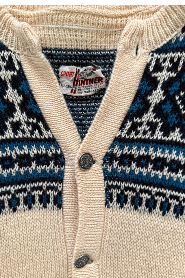 1950's Hunter Iceland Wool Sweater Selected By Villains Vintage #2