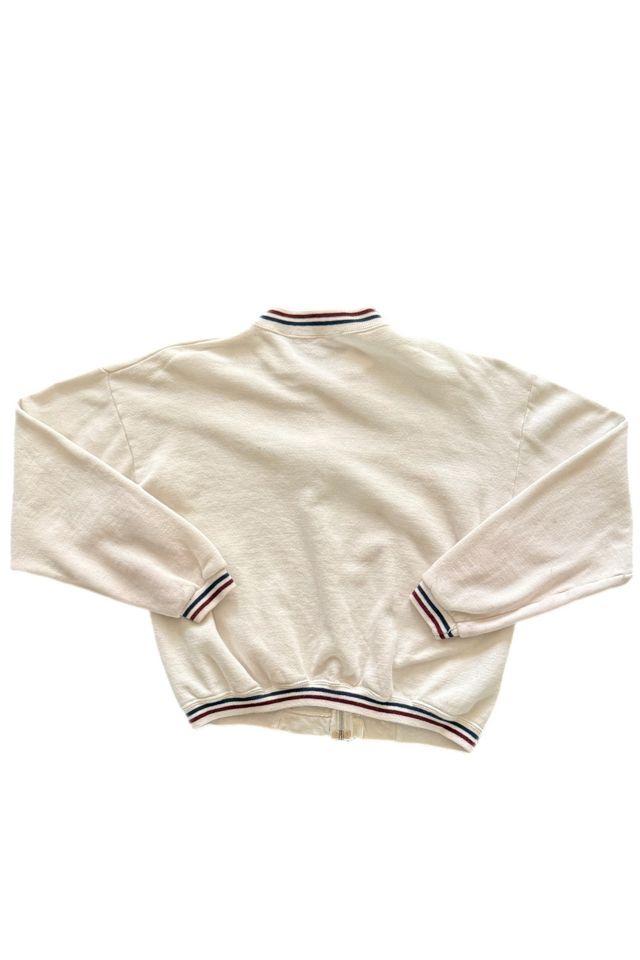 1960's White Zip-up Sweatshirt Selected By Villains Vintage #1