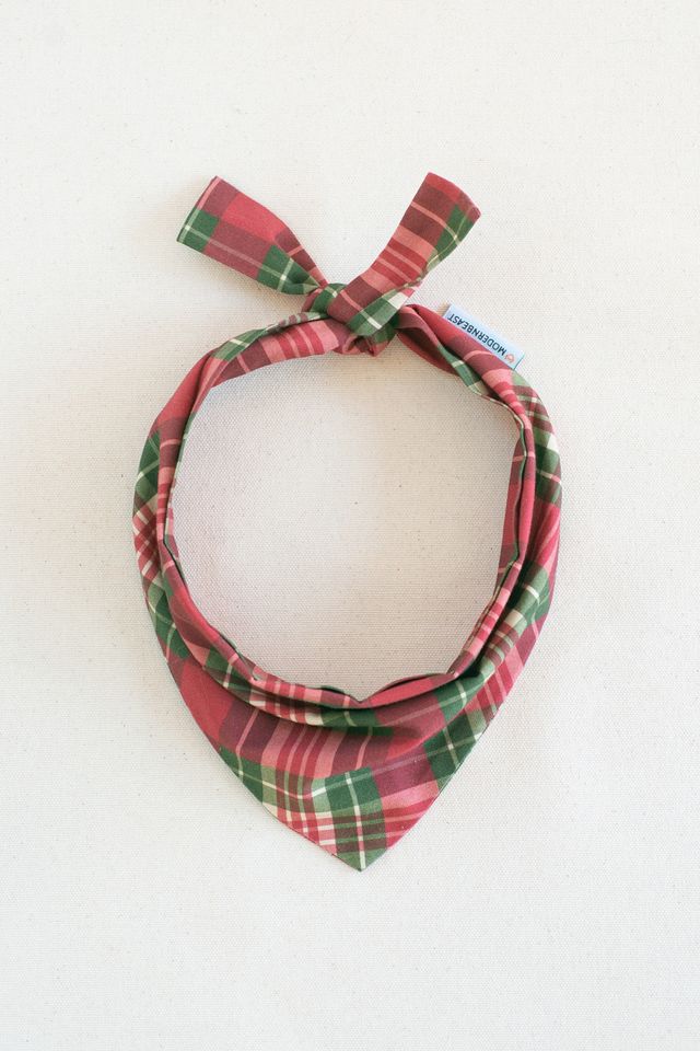MODERNBEAST Cabin Plaid Pet Bandana #1