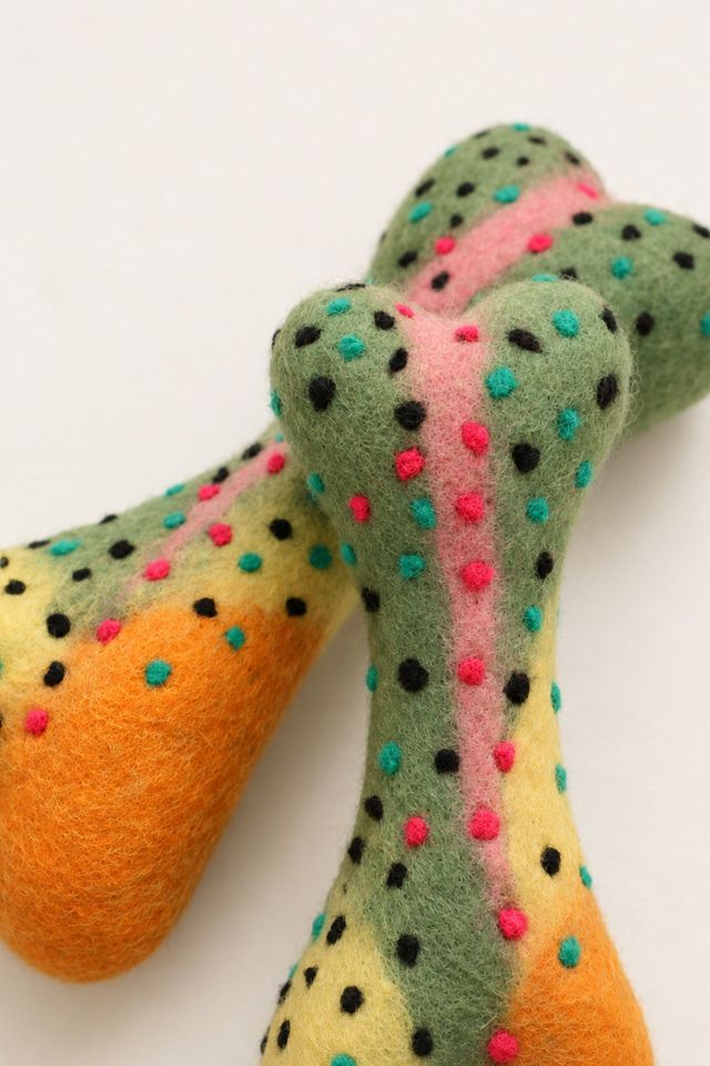 MODERNBEAST Rainbow Trout Woolbone Dog Toy #3