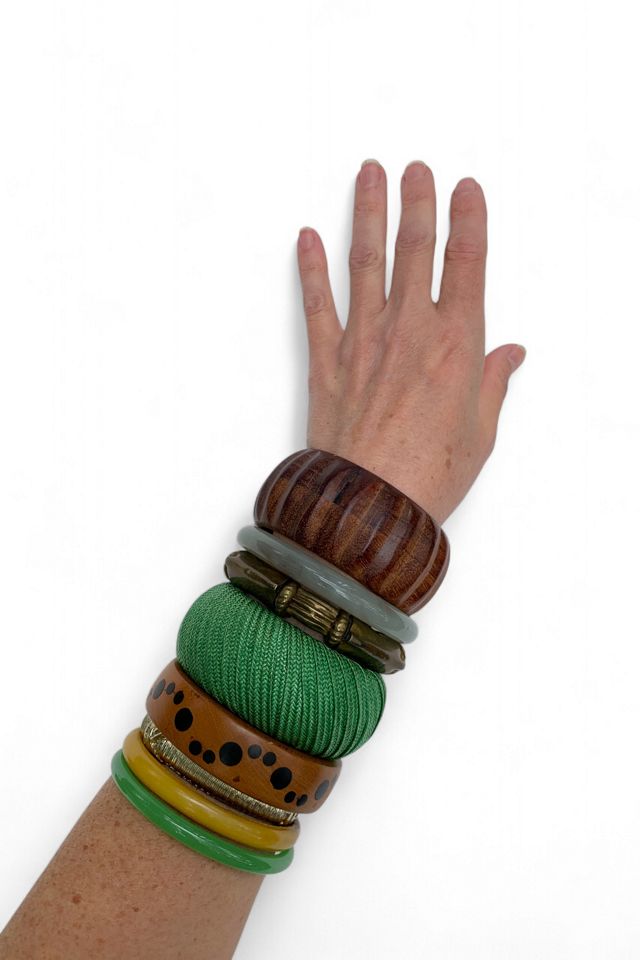 Vintage Statement Bangle Bracelet Stacking Set Selected by SharpLilTeeth #3