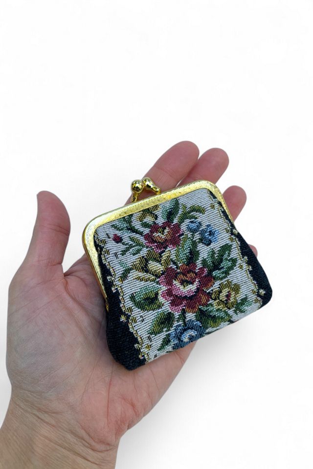 Vintage Floral Tapestry Kiss Lock Coin Purse Selected by SharpLilTeeth #1