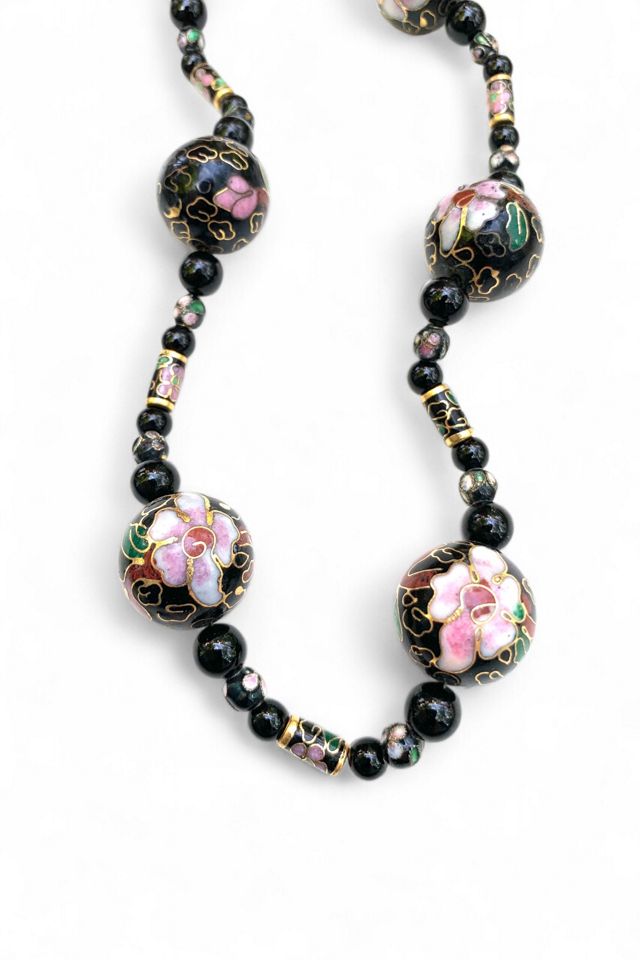 Vintage Handmade Cloisonné Beaded Necklace Selected by SharpLilTeeth #1