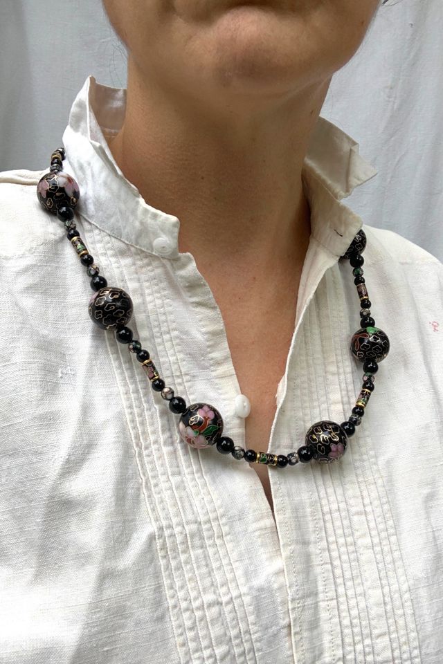 Vintage Handmade Cloisonné Beaded Necklace Selected by SharpLilTeeth #2