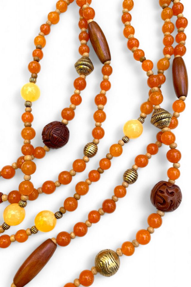 Vintage Triple Strand Statement Bead Necklace Selected by SharpLilTeeth #1