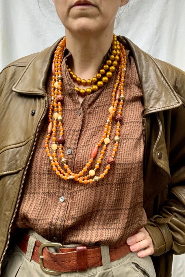 Vintage Triple Strand Statement Bead Necklace Selected by SharpLilTeeth #2