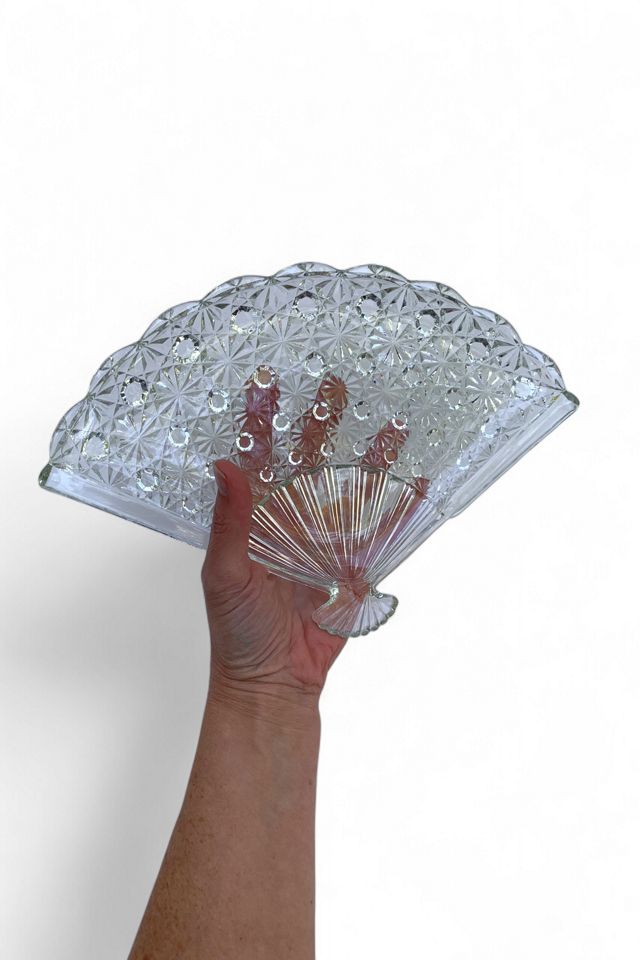Vintage Mid-Century Glass Fan Jewelry Trinket Dish Selected by SharpLilTeeth #1