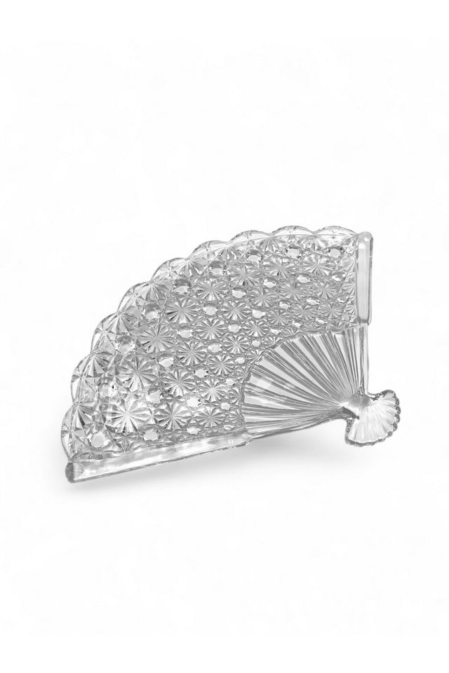 Vintage Mid-Century Glass Fan Jewelry Trinket Dish Selected by SharpLilTeeth #2