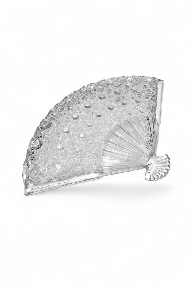 Vintage Mid-Century Glass Fan Jewelry Trinket Dish Selected by SharpLilTeeth #3