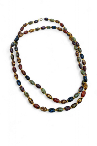 Vintage Handmade Glass Bead Long Necklace Selected by SharpLilTeeth