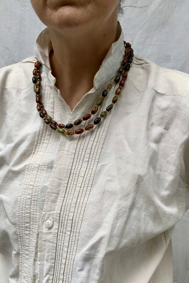 Vintage Handmade Glass Bead Long Necklace Selected by SharpLilTeeth #2