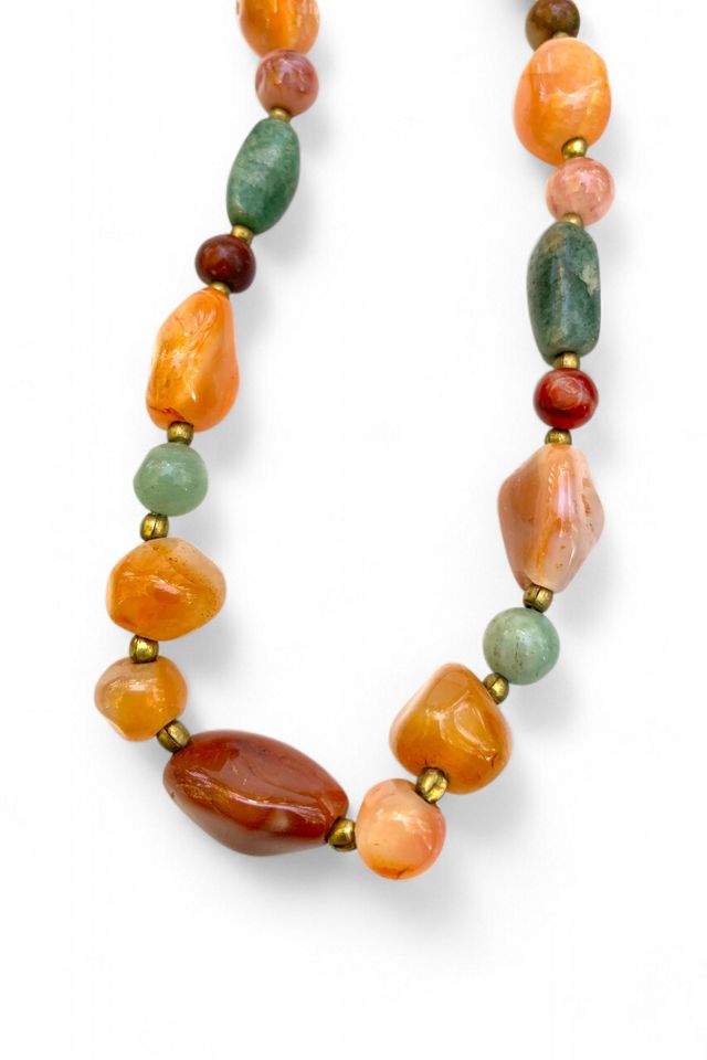 Vintage 1960s Semi-Precious Bead Necklace Selected by SharpLilTeeth #1