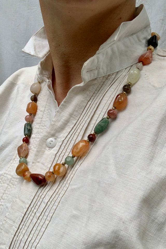 Vintage 1960s Semi-Precious Bead Necklace Selected by SharpLilTeeth #3