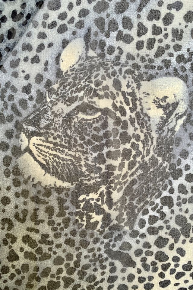 Vintage 1980s Leopard Print Silk Chiffon Scarf Selected by SharpLilTeeth #1