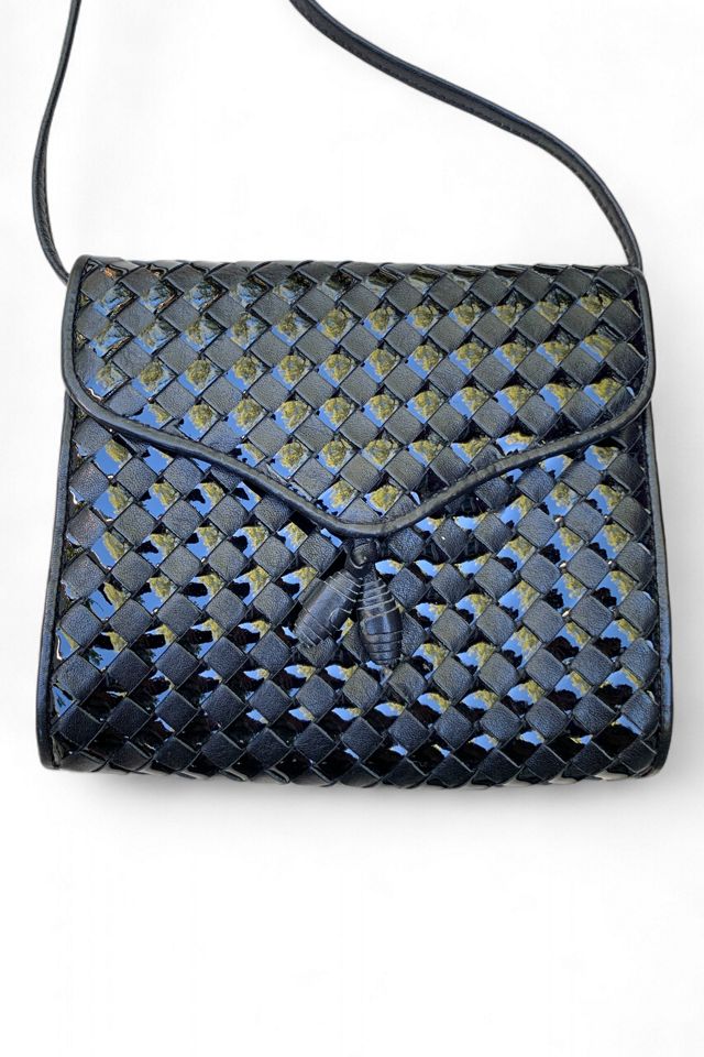 Vintage Woven Leather Crossbody Bag Selected by SharpLilTeeth #1