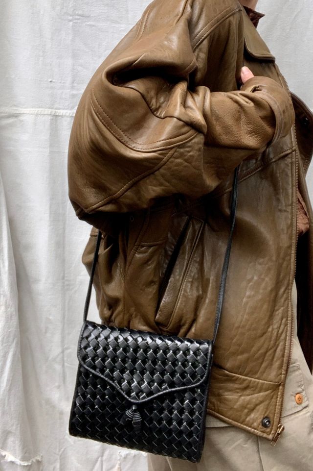 Vintage Woven Leather Crossbody Bag Selected by SharpLilTeeth #3