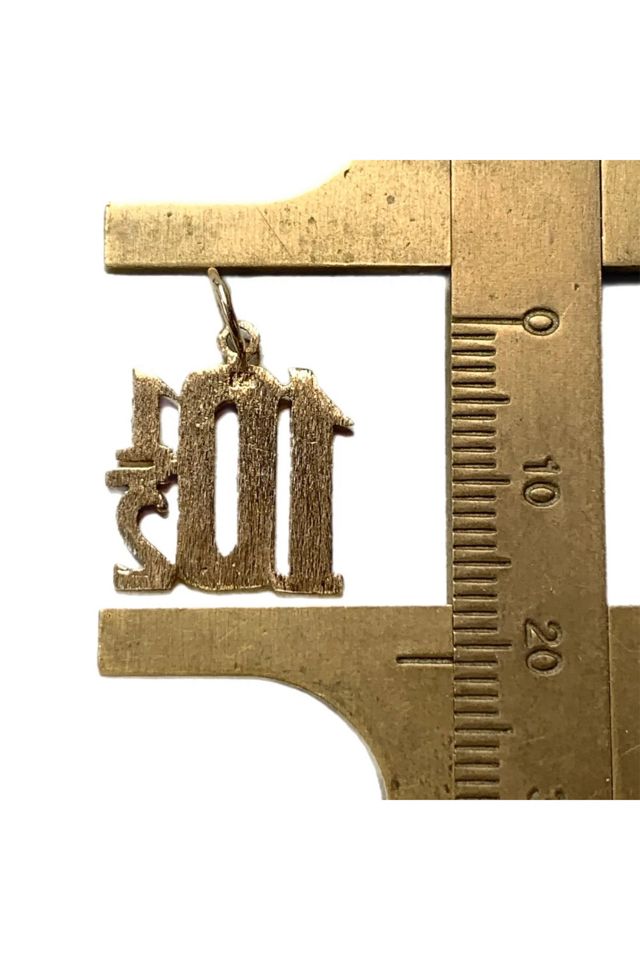 Vintage 14k Gold “10 1/2” Pendant Charm Selected by Lux Revival #2