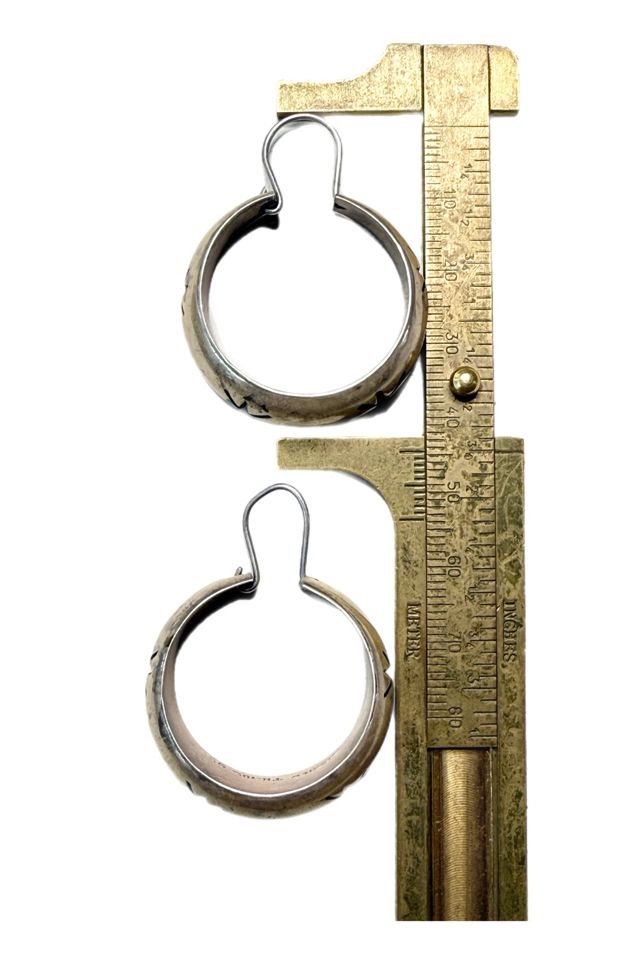Vintage Sterling Silver Taxco Starburst Hoop Earrings Selected by Lux Revival #3