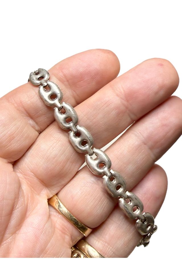 Vintage Sterling Silver Puffy Mariner Bracelet Selected by Lux Revival #2