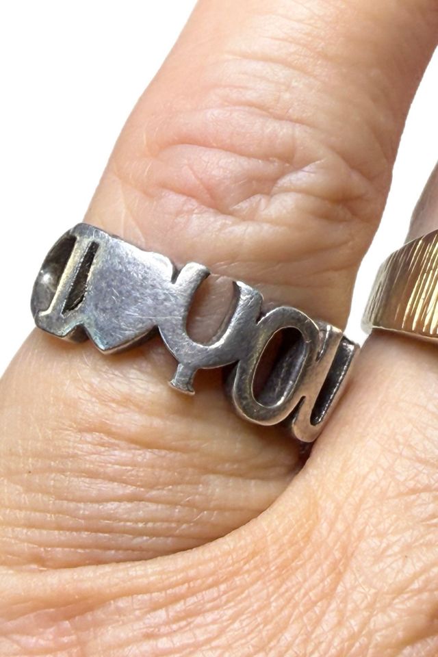 Vintage Sterling Silver “I Love You” Ring Selected by Lux Revival #1