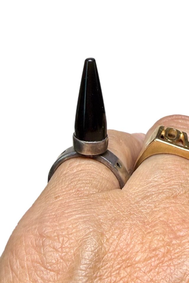 Vintage Sterling + Onyx Spike Ring Selected by Lux Revival #1
