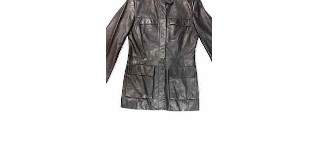 Vintage Y2K Armani Exchange Black Textured Leather Utility Jacket Selected By Ritual Vintage #2